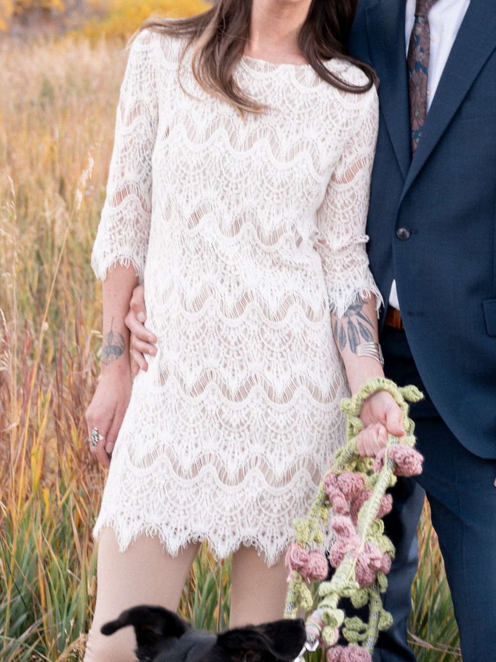 Engagement Party Dress 🤍 Lace Overlay Shift Dress in Ivory Size 6